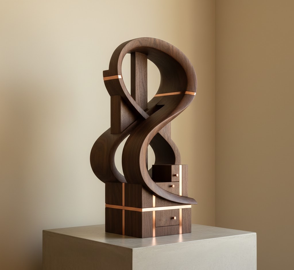 Handgemaakte houten sculptuur